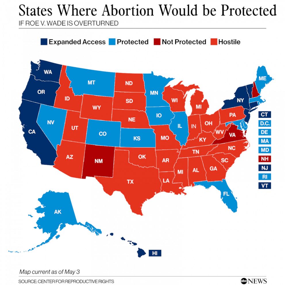 Abortion Protection By State (map)